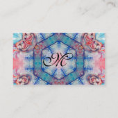 AVALON PSYCHEDELIC monogram, roze paars blauw Visitekaartje (Achterkant)