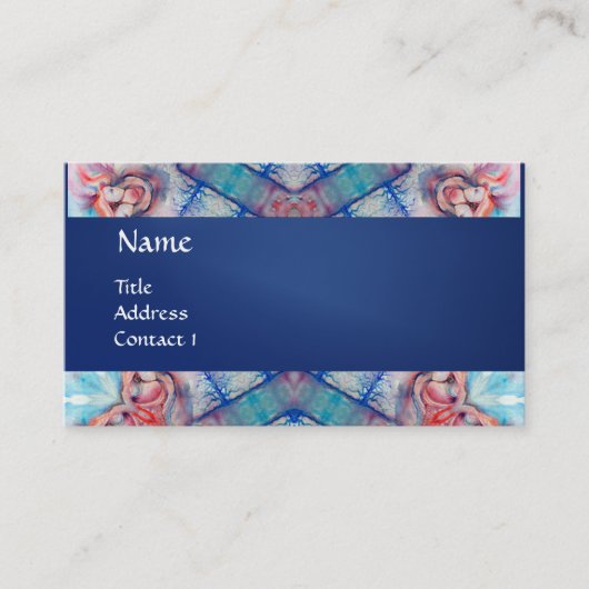 AVALON PSYCHEDELIC monogram, roze paars blauw Visitekaartje (Voorkant)