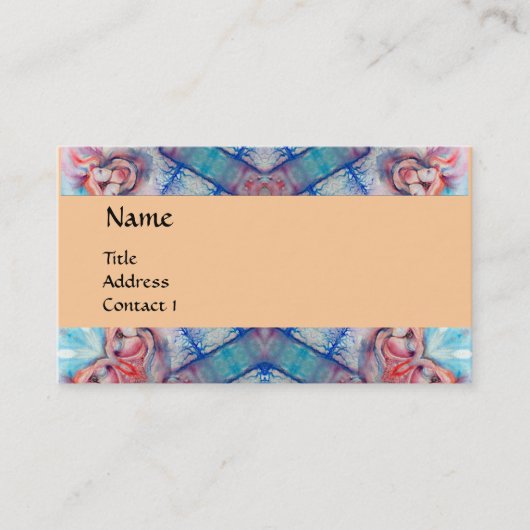 AVALON PSYCHEDELIC monogram, roze paars blauw Visitekaartje (Voorkant)