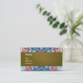 AVALON PSYCHEDELIC monogram, roze paars geel Visitekaartje (Staand voorkant)