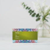 AVALON PSYCHEDELIC monogram, roze paars geel Visitekaartje (Staand voorkant)