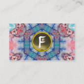 AVALON PSYCHEDELIC monogram, roze paars grijs Visitekaartje (Achterkant)