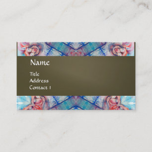AVALON PSYCHEDELIC monogram, roze paars grijs Visitekaartje