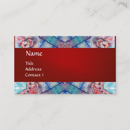 AVALON PSYCHEDELIC monogram, roze paars rood Visitekaartje (Voorkant)