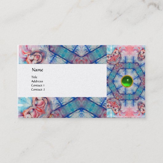 AVALON PSYCHEDELIC, roze gem emerald gold Visitekaartje (Voorkant)