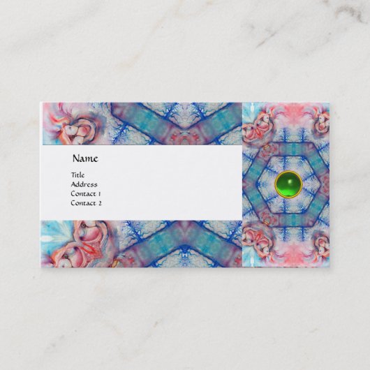 AVALON PSYCHEDELIC, roze gem emerald Visitekaartje (Voorkant)