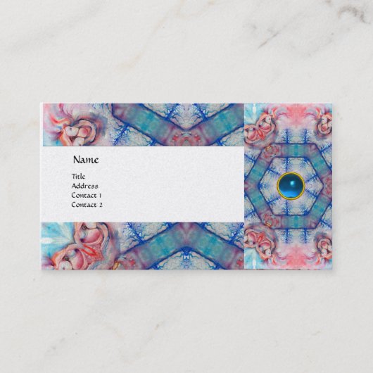 AVALON PSYCHEDELIC, roze gem sapphire pearl Visitekaartje (Voorkant)
