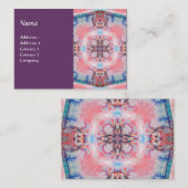 AVALON PSYCHEDELIC, roze paars blauw Visitekaartje (Voorkant / Achterkant)