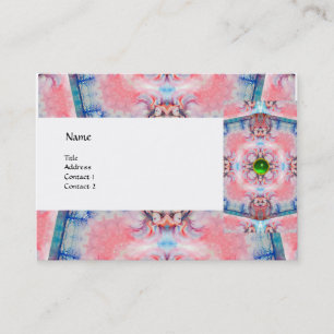AVALON PSYCHEDELIC, roze paarse blauwe kiem emeral Visitekaartje