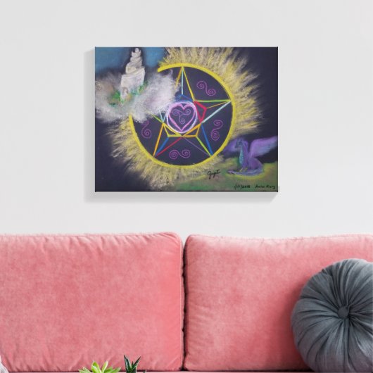 Avalon Rising pasteltekening Canvas Afdruk (Insitu (Woonkamer))