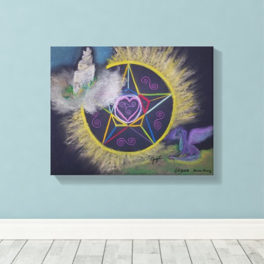 Avalon Rising pasteltekening Canvas Afdruk (Insitu (Houten vloer))