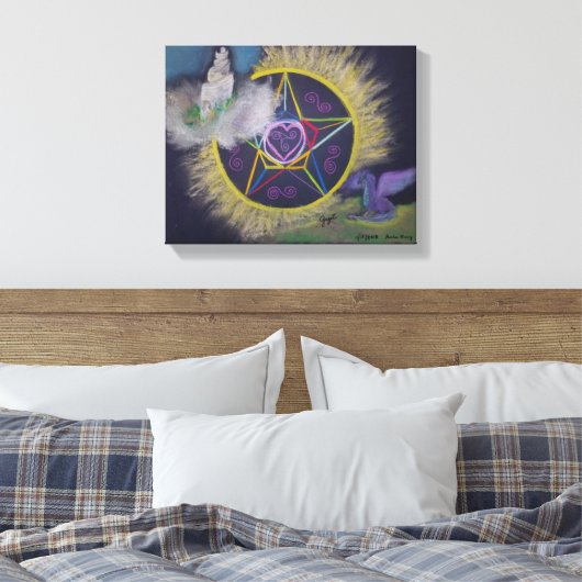 Avalon Rising pasteltekening Canvas Afdruk (Insitu (Slaapkamer))