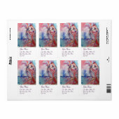 AVALON, roze blauw rood Etiket (Full Sheet)