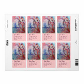 AVALON, roze blauw rood Etiket (Full Sheet)