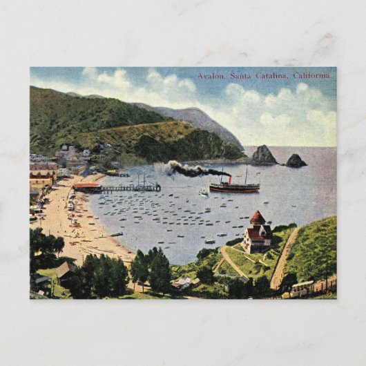 Avalon, Santa Catalina, Californische Vintage Briefkaart (Voorkant)