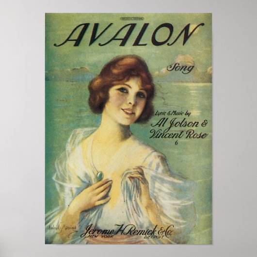 Avalon Song Songbook Hoesje Poster (Voorkant)