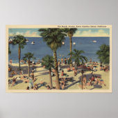 Avalon Uitzicht Beach w/Sunbathers Poster (Voorkant)