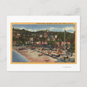 Avalon Uitzicht van Crescent Ave. & Beach Briefkaart (Voorkant)