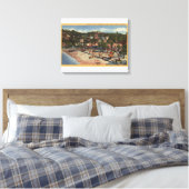 Avalon Uitzicht van Crescent Ave. & Beach Canvas Afdruk (Insitu (Slaapkamer))
