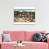 Avalon Uitzicht van Crescent Ave. & Beach Canvas Afdruk (Insitu (Woonkamer))