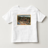 Avalon Uitzicht van Crescent Ave. & Beach Kinder Shirts (Voorkant)
