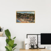 Avalon Uitzicht van Crescent Ave. & Beach Poster (Thuiskantoor)
