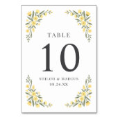 Avalon Yellow Wildflowers Wedding Kaart (Voorkant)