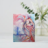 AVALON, zacht roze paars blauw Kaart (Staand voorkant)