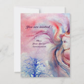 AVALON, zacht roze paars blauw Kaart (Achterkant)