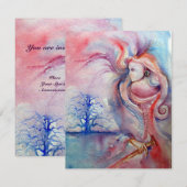 AVALON, zacht roze paars blauw Kaart (Voorkant / Achterkant)