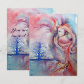 AVALON, zacht roze paars blauw violet Kaart (Voorkant / Achterkant)