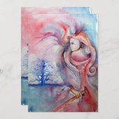 AVALON, zacht roze paars blauw violet Kaart (Voorkant / Achterkant)