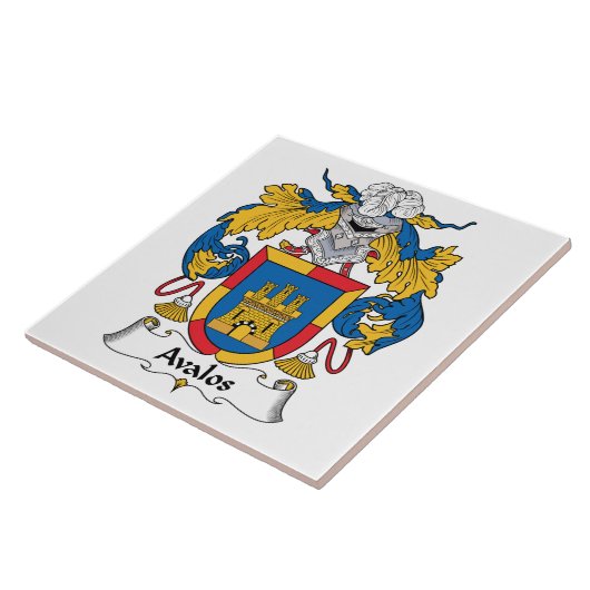 Avalos Family Crest Tegeltje (Zijkant)