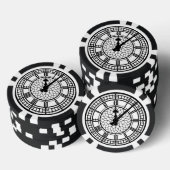 Avangarde Poker Chips, Donkerblauwe Solid Edge Poker Chips (Opstapeling)
