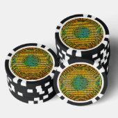 Avangarde Poker Chips, Donkerblauwe Solid Edge Pokerchips (Opstapeling)