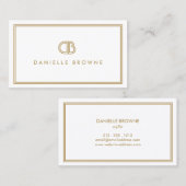 AVANT GARDE ART DECO LOGO met UW INITIALEN Visitekaartje (Voorkant / Achterkant)