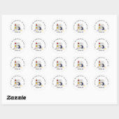 Avant-Garde Art Style Monogram. Brief A Ronde Sticker (Vel)