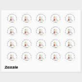 Avant-Garde Art Style Monogram. Brief F Ronde Sticker (Vel)