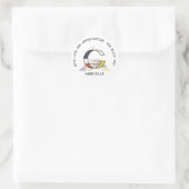 Avant-Garde Art Style Monogram. Brief G Ronde Sticker (Tas)