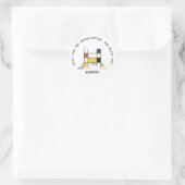 Avant-Garde Art Style Monogram. Brief H Ronde Sticker (Tas)