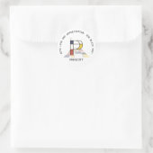 Avant-Garde Art Style Monogram. Brief P Ronde Sticker (Tas)