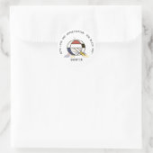 Avant-Garde Art Style Monogram. Brief Q Ronde Sticker (Tas)