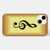 Avant Garde, Black G clef op Gold Background Case-Mate iPhone Case (Achterkant (horizontaal))