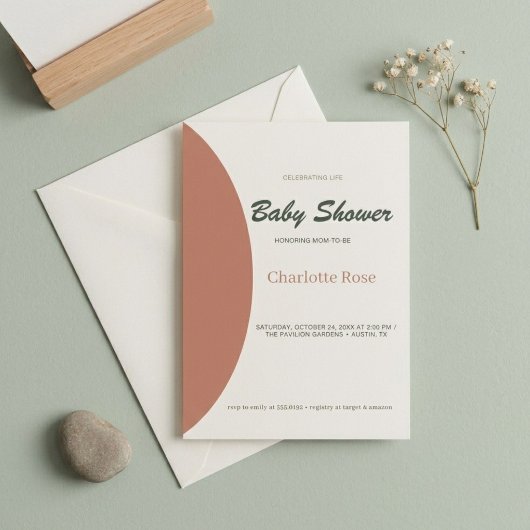 Avant-Garde Boho Baby Shower Uitnodiging | Neutraa