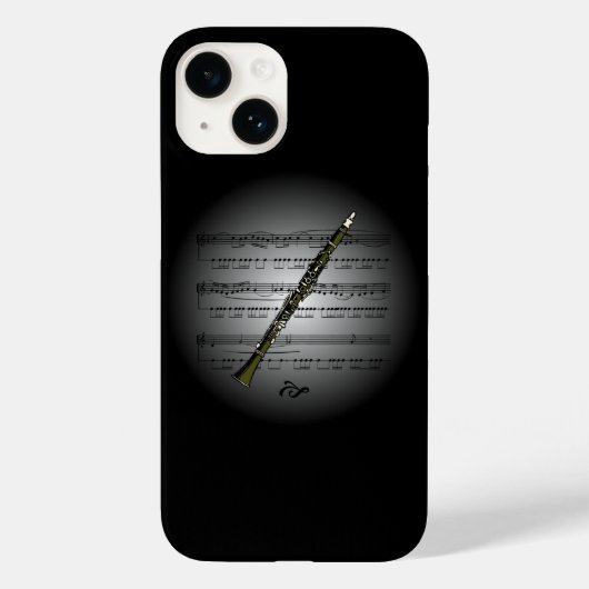 Avant Garde ~ Clarinet over Wereldbol met blademuz Case-Mate iPhone Case (Achterkant)