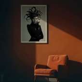 Avant-Garde Elegance: Monochrome Petten Mode Poster