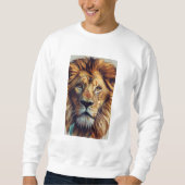 Avant-Garde Geometric Lion Glitch T-shirt (Voorkant)