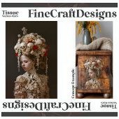 Avant-Garde Gotische Elegante Bruid A7L Decoupage Tissuepapier