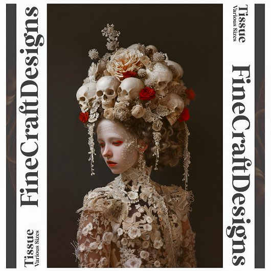 Avant-Garde Gotische Elegante Bruid A7L Decoupage Tissuepapier