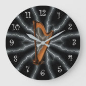 Avant-Garde, Harp Lightening 01 B, Black/Silver ~ Grote Klok (Voorkant)